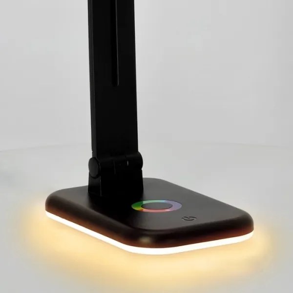 LED RGBW Dimmelhető asztali lámpa NOBLITE LED/7W/5V 3000/4000/6500K fekete