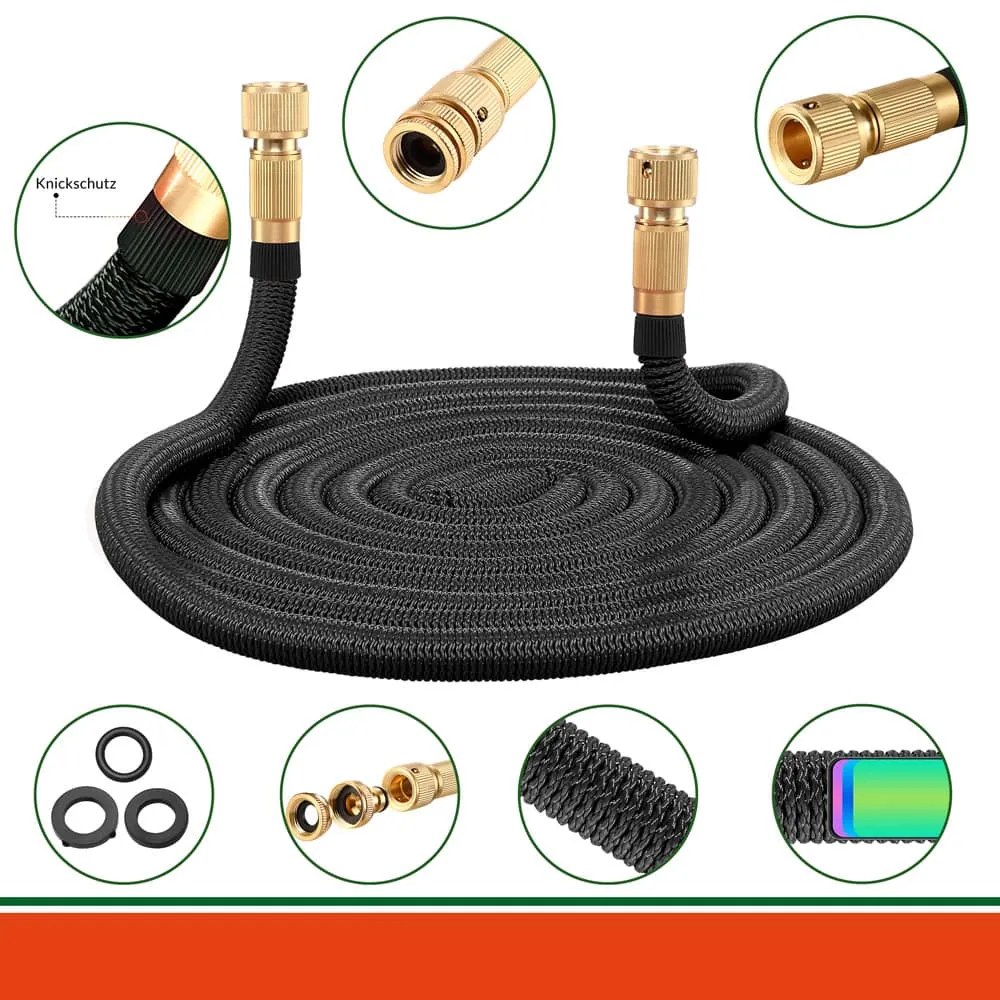 Gardebruk® Kerti locsolótömlő 22 m - fekete