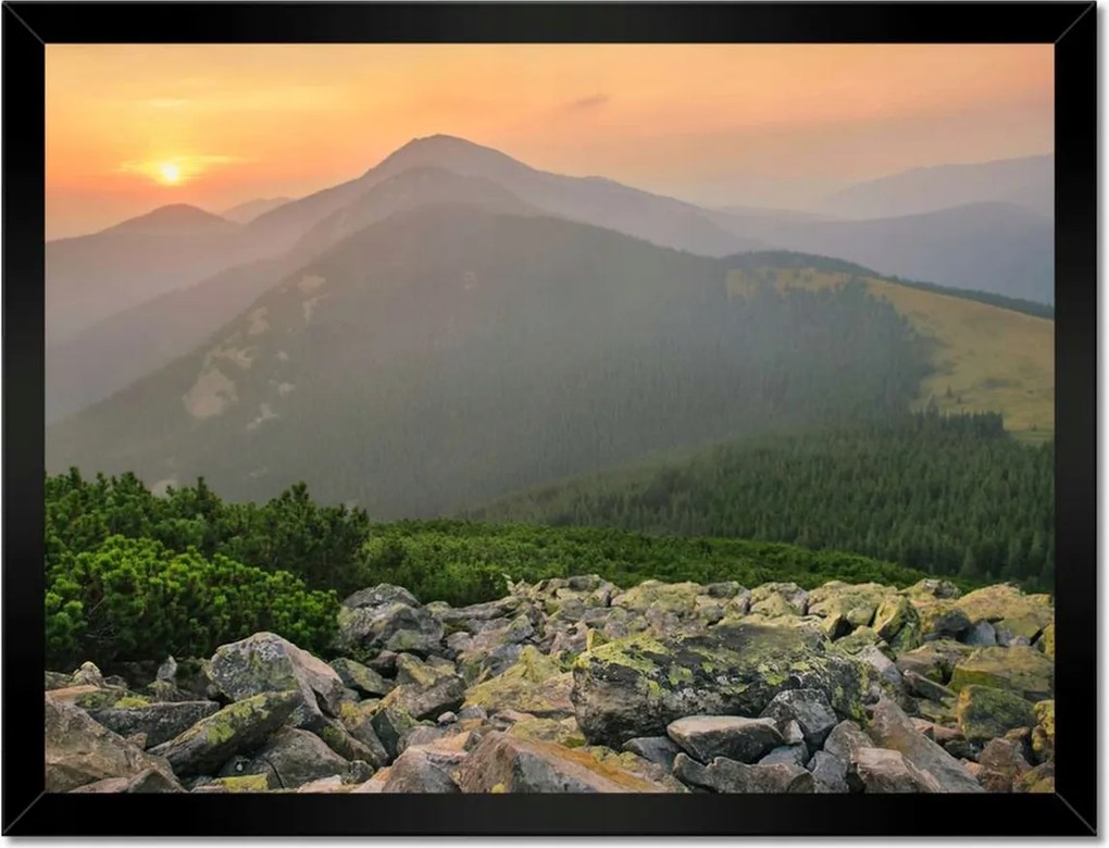 Poszterek keretben 40x30 Hegyi táj Tájkép