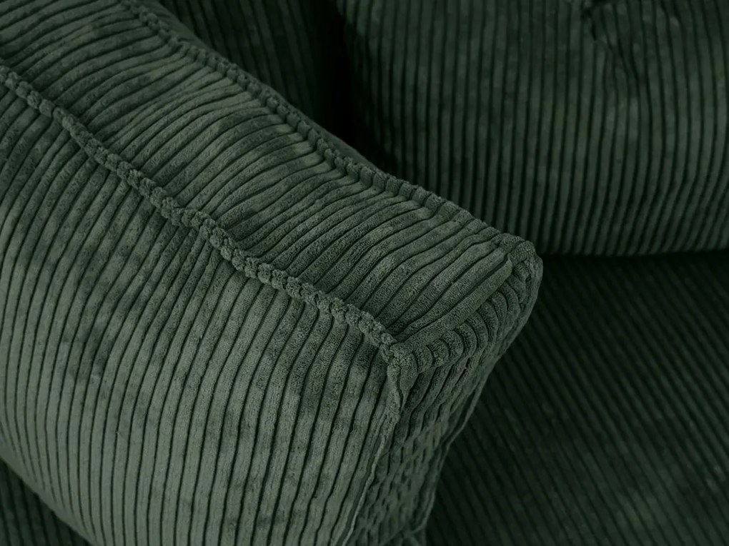 Sötétzöld sarokkanapé SMART COSARO, kétoldalas + 2 párna AJÁNDÉK