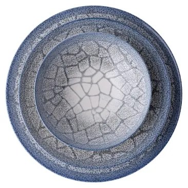 24 részes kék/porcelán étkészlet