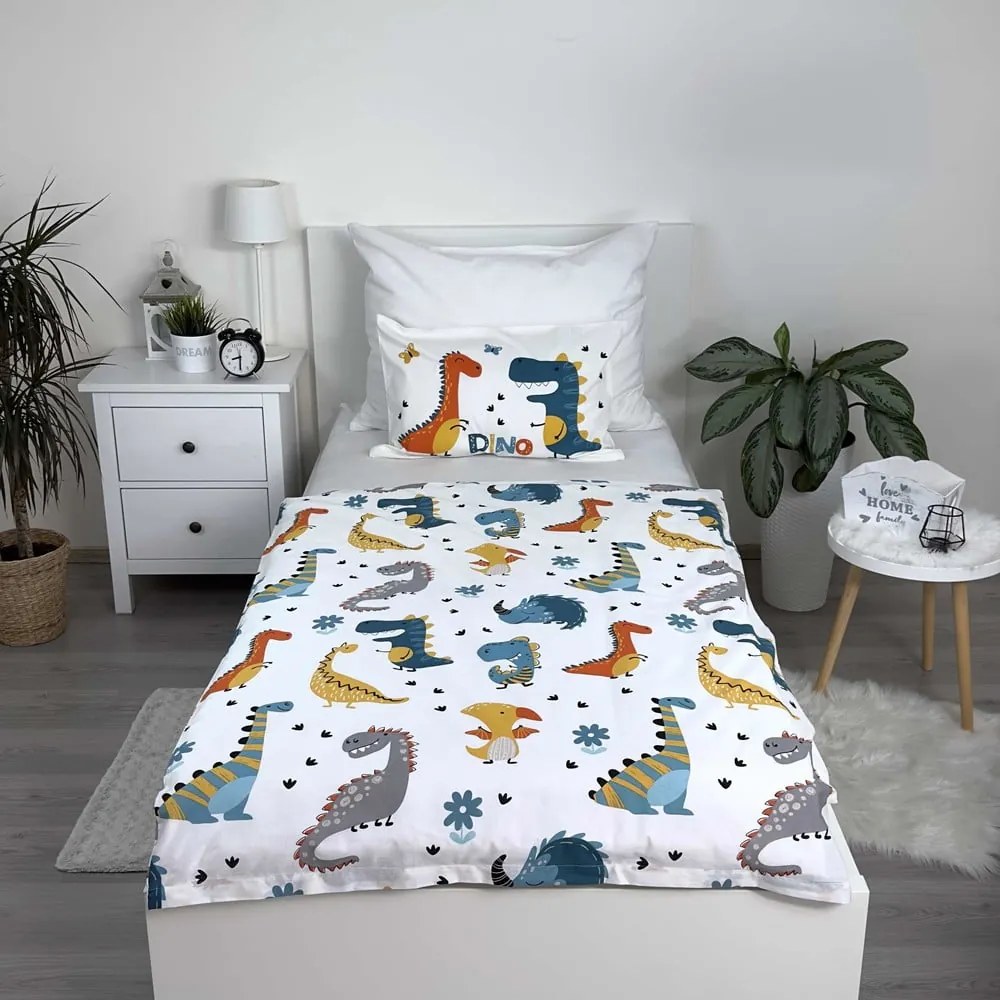 Pamut gyerek ágyneműhuzat babaágyhoz 100x135 cm Dino World – Jerry Fabrics
