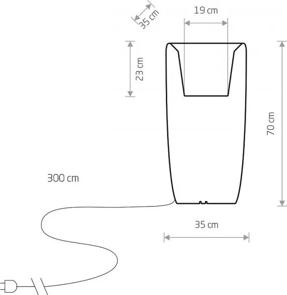 Kültéri Dekorációs Lámpa Opál FLOWERPOT