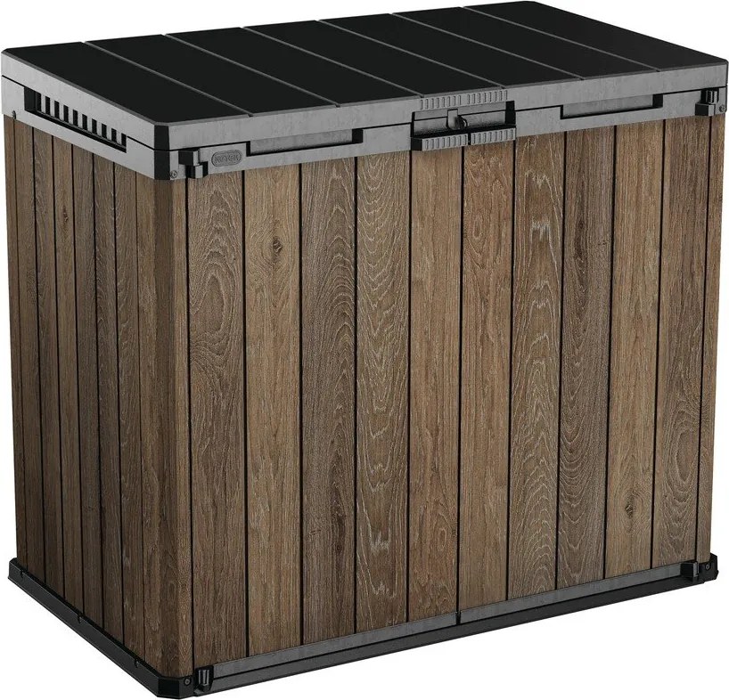 Sötétbarna műanyag kerti tárolódoboz Deco – Keter