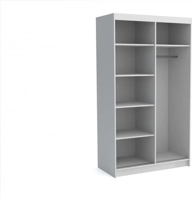 Coni 100 cm, fehér gardróbszekrény Fehér