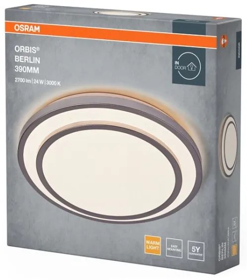 Osram - ORBIS BERLIN mennyezeti LED lámpatest, 24W/230V, Ø 39 cm