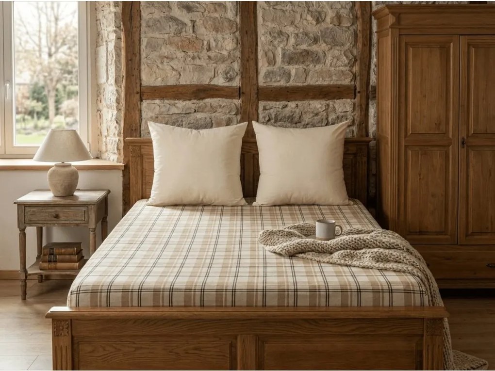 Mikroplüss lepedő PLAID 90x200 cm krém színű