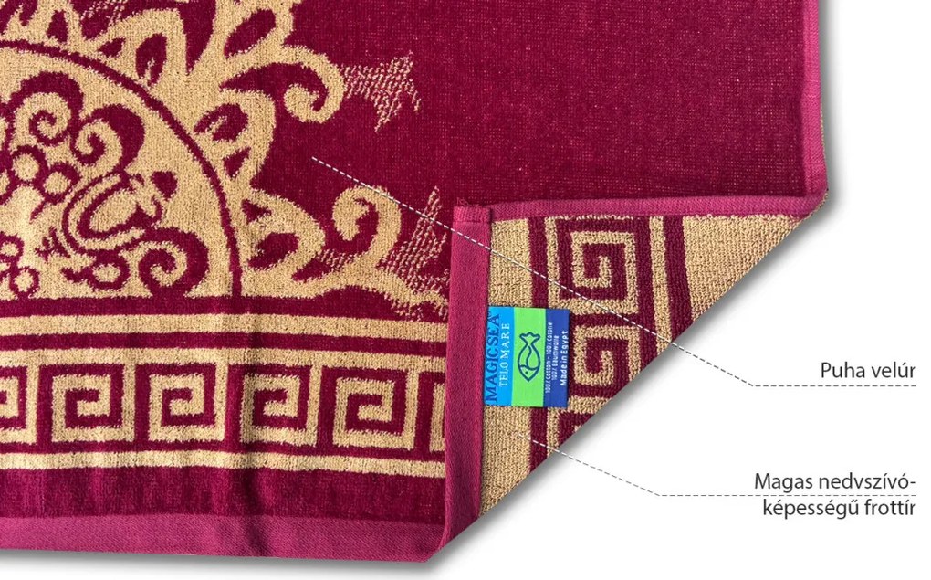 Zeus magenta strandtörölköző