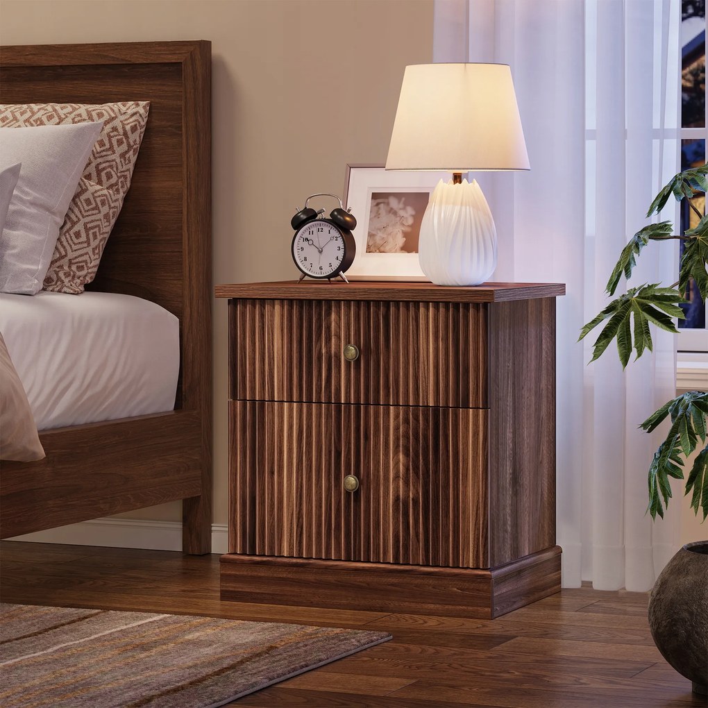 Éjjeliszekrény Fiókkal, Hálószobai Tároló, Barna
