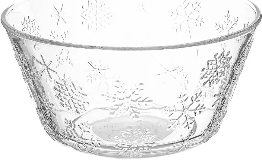 Altom 6 darabos üveg tálkészlet Snowflakes 13 cm,400 ml