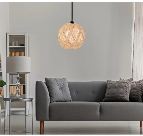 Csillár zsinóron JUTE 1xE27/60W/230V bézs