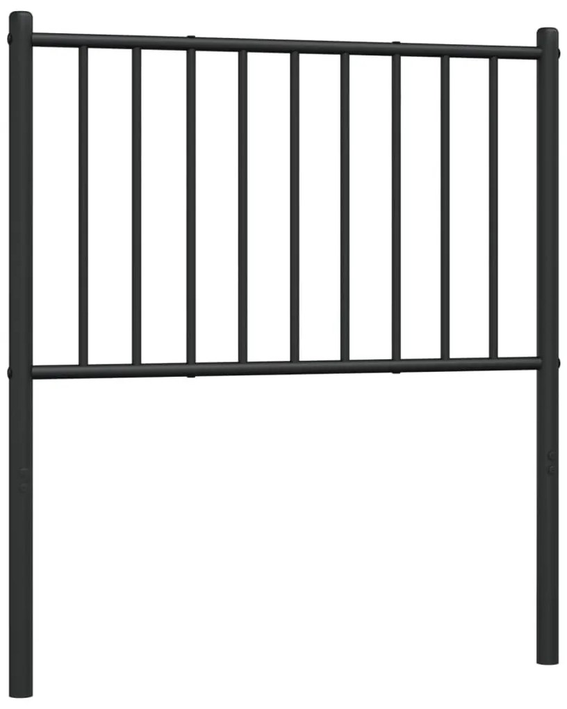 fekete fém fejtámla 75 cm