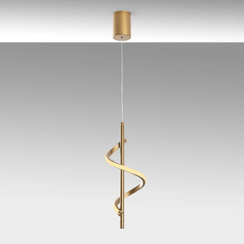 Aranyszínű LED függőlámpa ø 16 cm Likma – Opviq lights