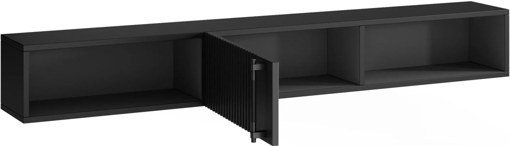 RAFTT fali polc ajtóval 150 cm, fekete