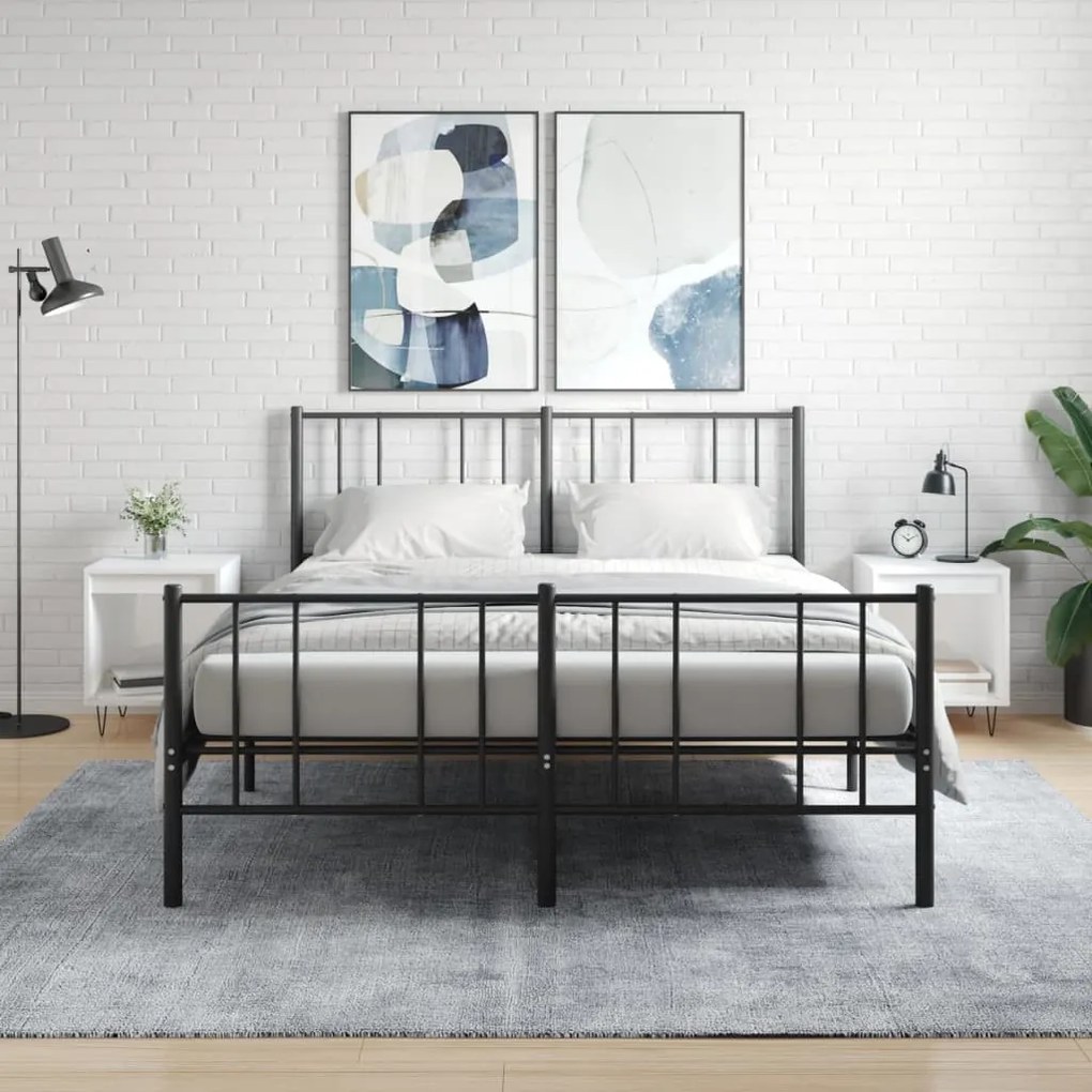 2 db magasfényű fehér szerelt fa éjjeliszekrény 40x35x50 cm