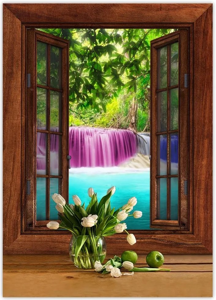 Poszterek 50x70 Színes vízesés