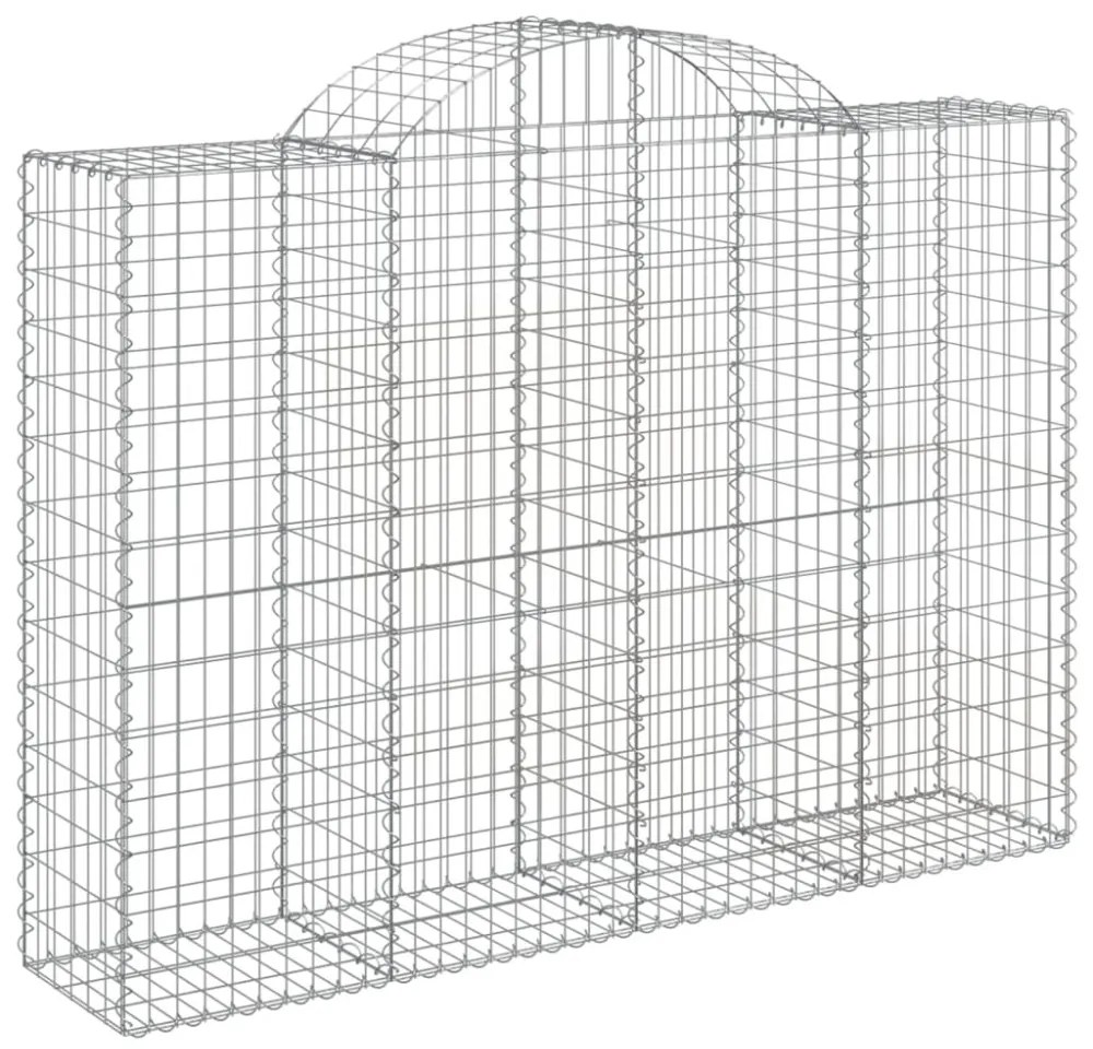 5 db íves horganyzott vas gabion kosár 200x50x140/160 cm