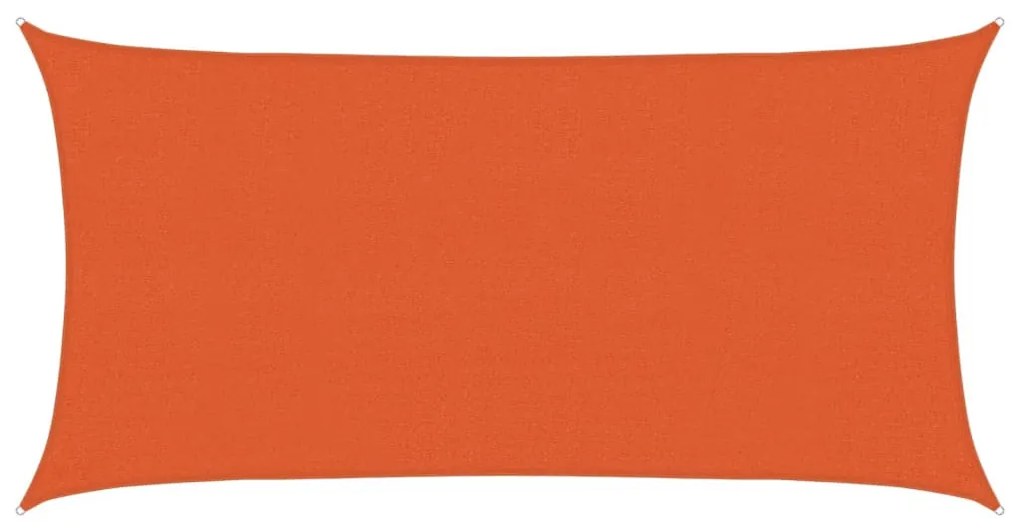 narancssárga HDPE napvitorla 160 g/m² 2,5 x 5 m