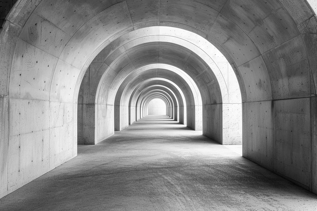 Vászonkép Canvas Építészet Város Alagút Folyosó Beton 60x40