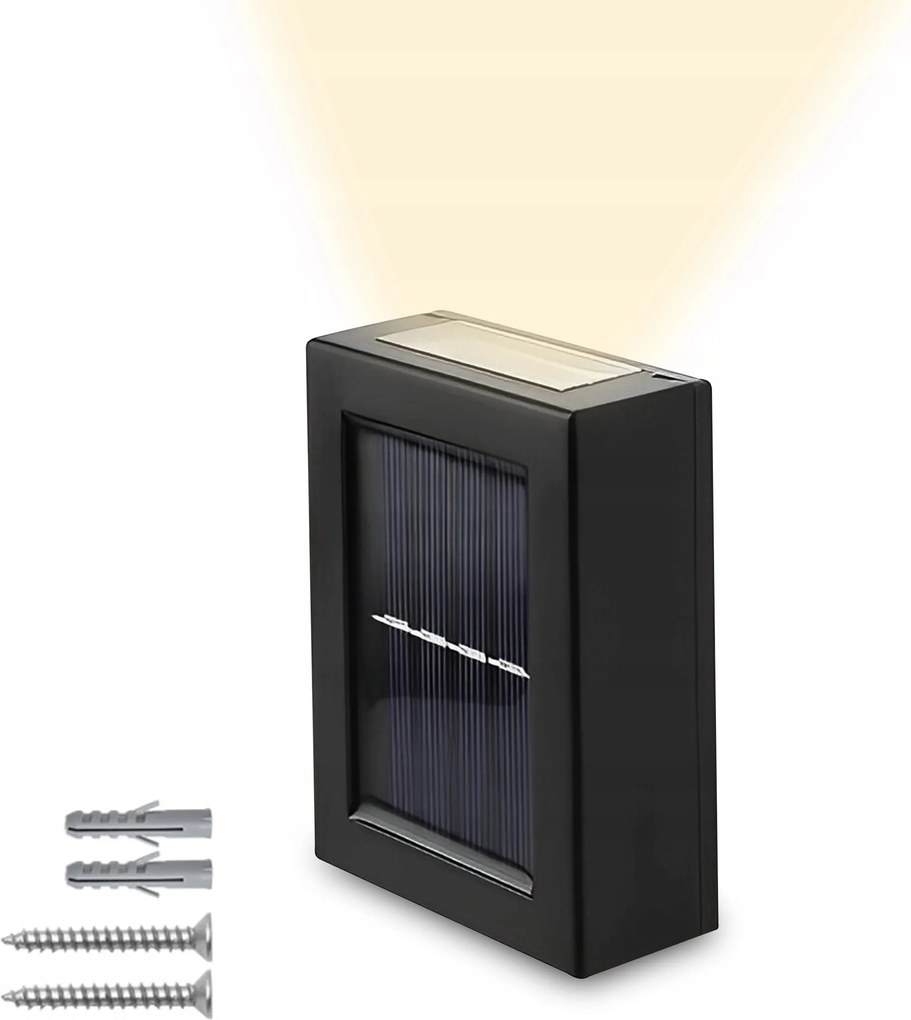 Napelemes Fali Lámpa Mozgásérzékelővel 2W