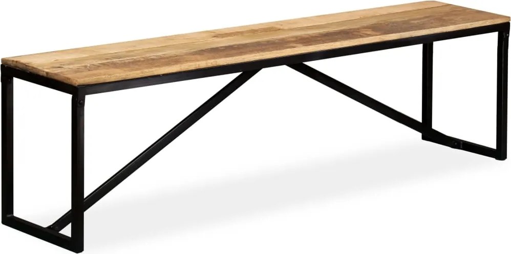 vidaXL tömör mangófa pad 160 x 35 x 45 cm