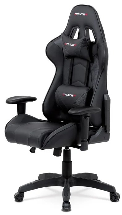 Fekete Ekobőr Gamer Szék, Hinta Mechanikával. KA-F03 BK