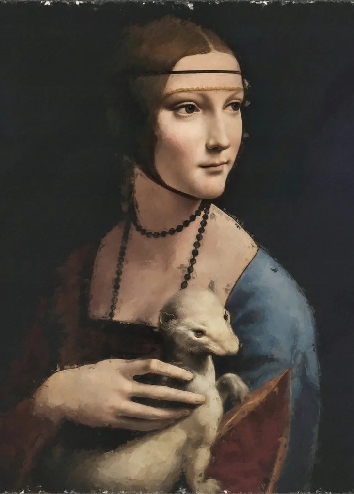 Leonardo Da Vinci Hölgy Menyéttel A2 59,4x42cm #444