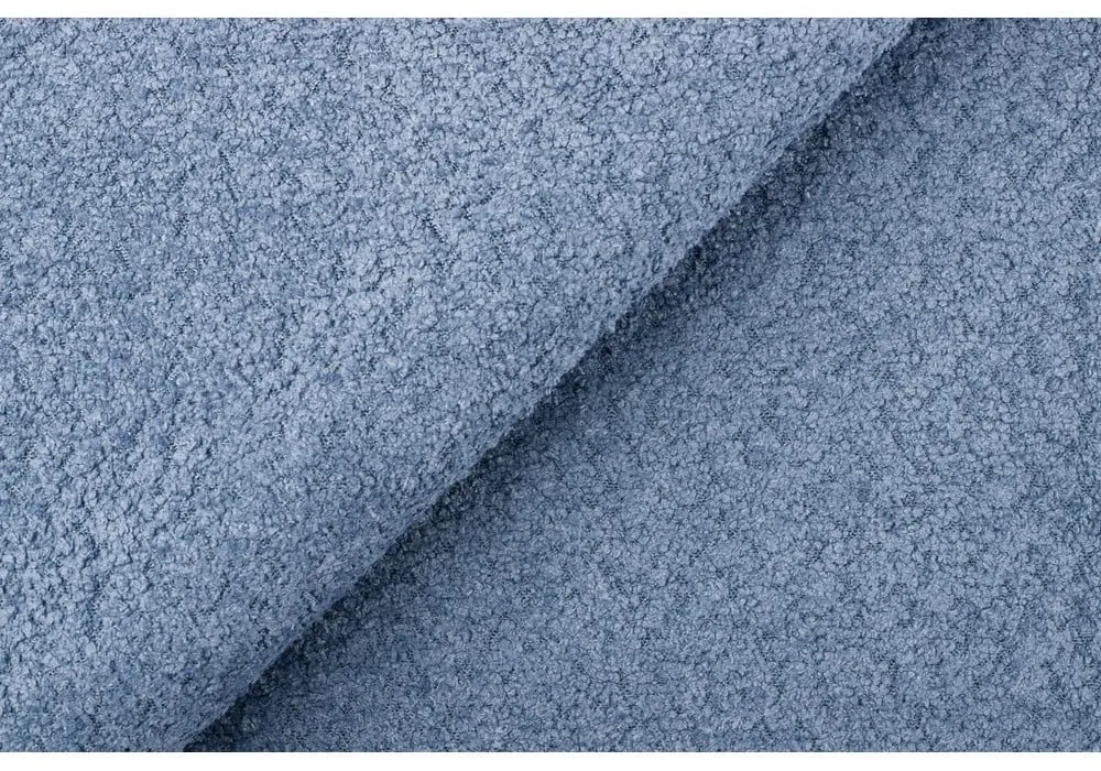 Kék kárpitozott franciaágy ágyráccsal 140x200 cm Tina – Ropez