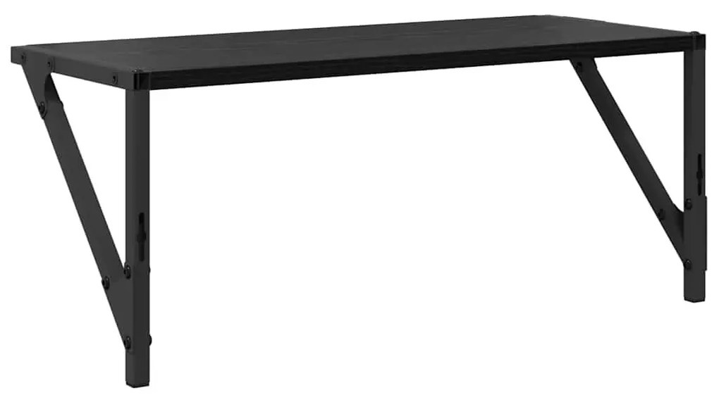 vidaXL Falpolcok 2 pcs Fekete tölgy 60 x 25 x 25,5 cm Faanyag