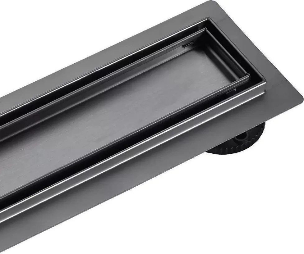 AREZZO design 2in1 800 mm-es rozsdamentes acél folyóka, gunmetal