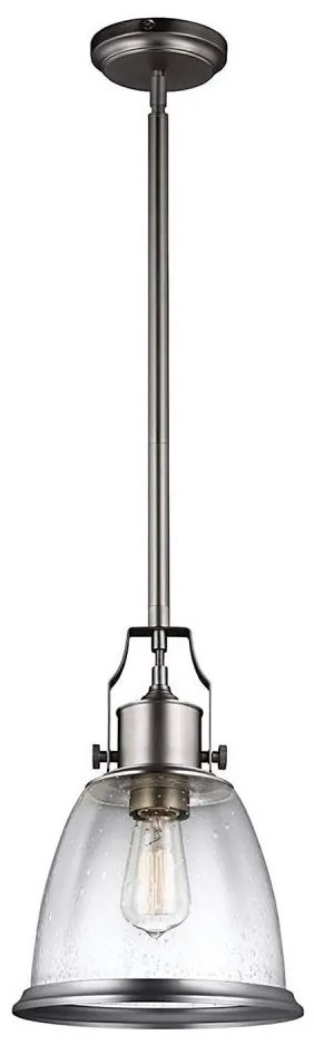 Feiss FE-HOBSON-P-M-SN - Csillár rúdon HOBSON 1xE27/60W/230V ezüst