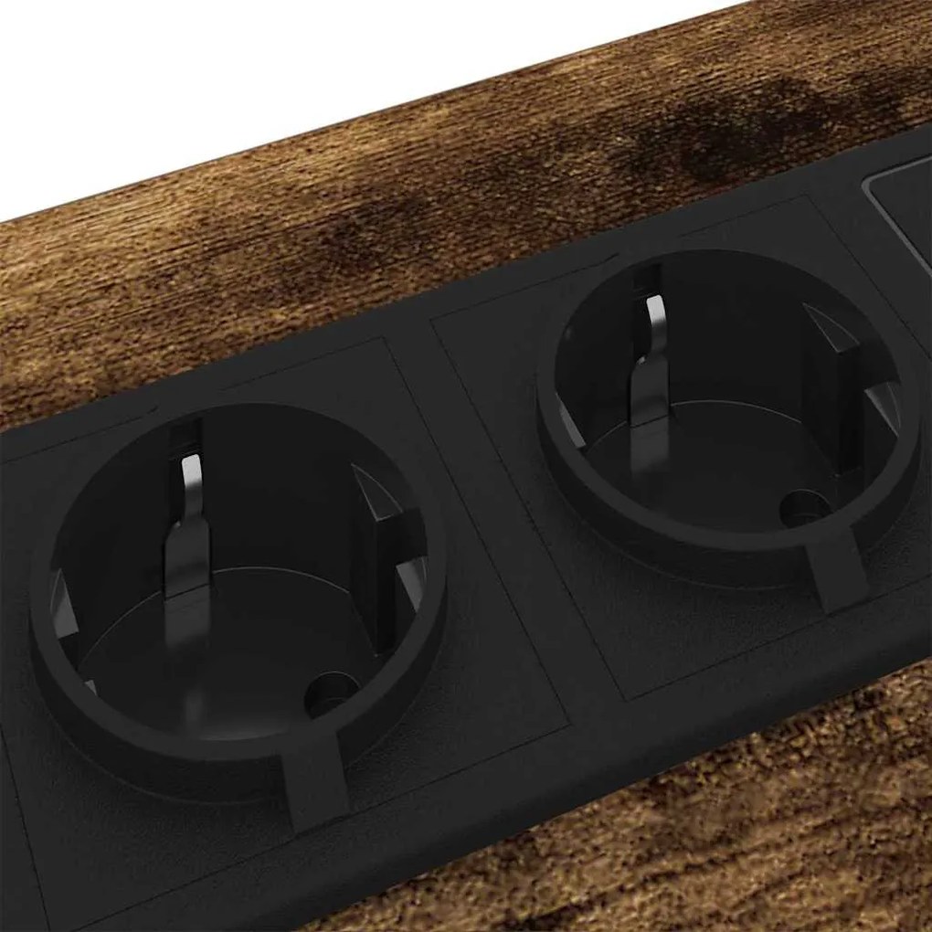 vidaXL Éjjeliszekrény 2 pcs Füstölt tölgy 41,5 x 40,5 x 55 cm Faanyag