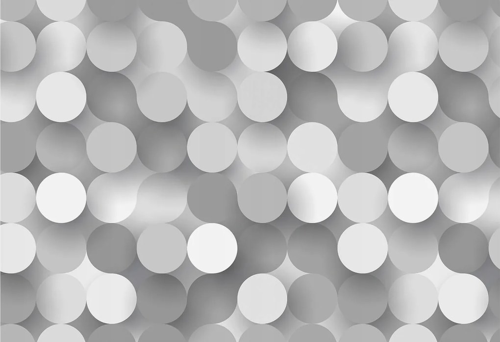 Fotótapéta Dekoratív Fali Tapéta Képekkel Szürke körök 152x104