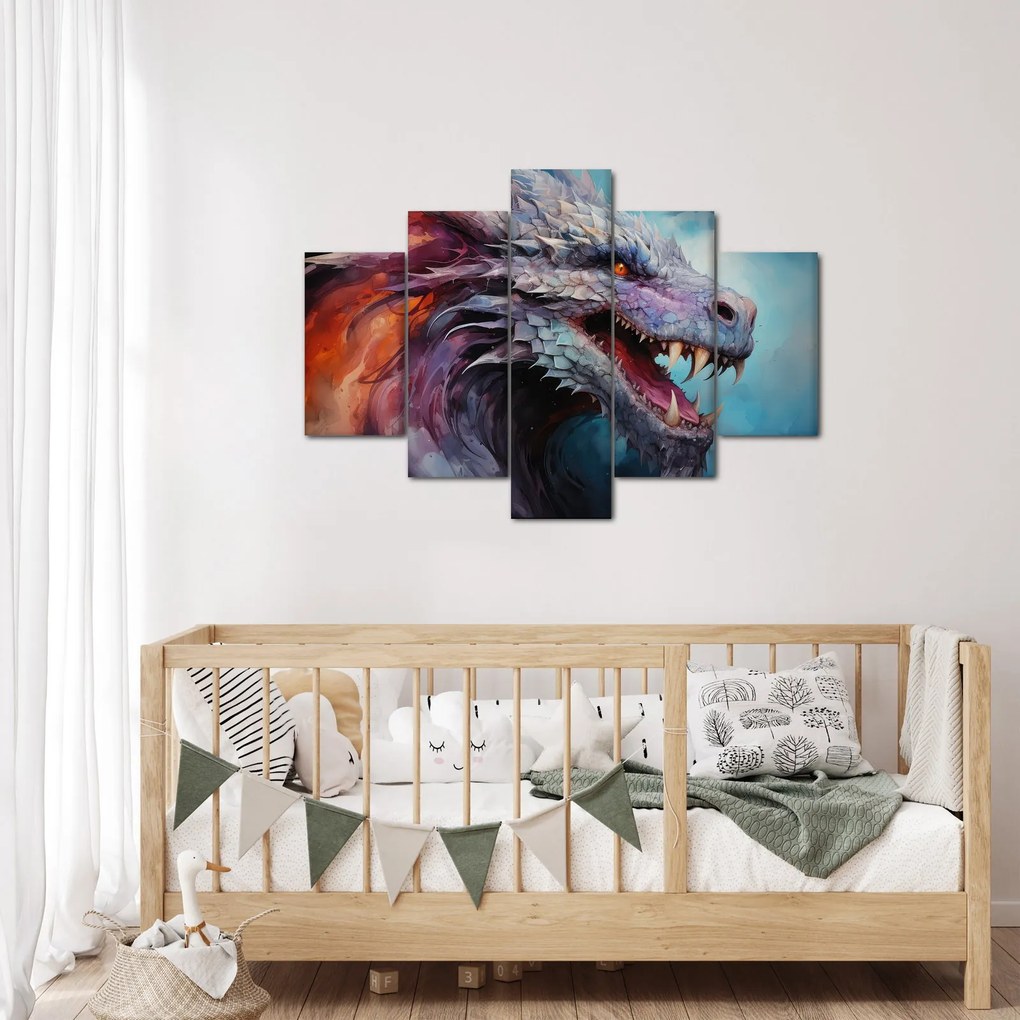 Kép - Egy sárkány illusztrációja (150x105 cm)