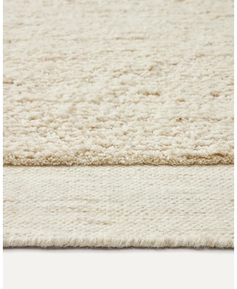 Fehér gyapjú szőnyeg 160x230 cm Marely – Kave Home