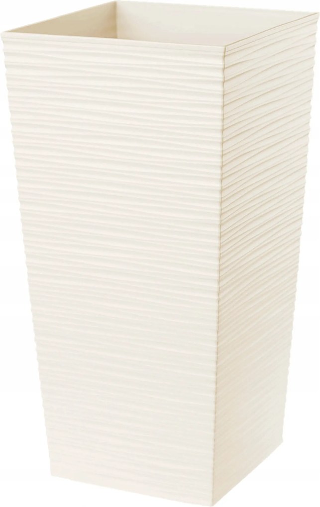 Modern Virágtartó Stílusos Mintával 19CM Krémszínű