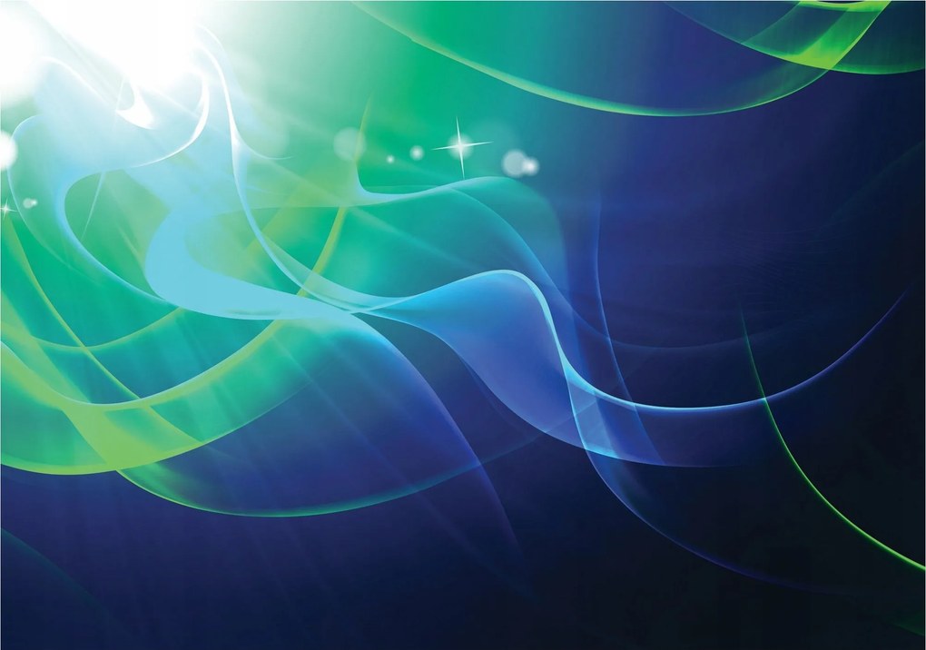 Fotótapéta Absztrakt Elegancia Színátmenetes Kék-Zöld 254x184 vinil +ragasztó