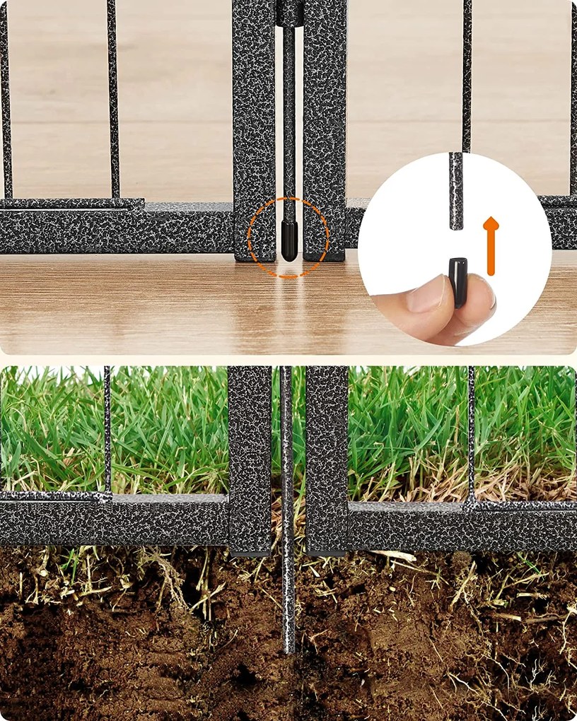 Kutya kennel, kutyaketrec 77x 100cm, kültéri kisállat kifutó, fekete