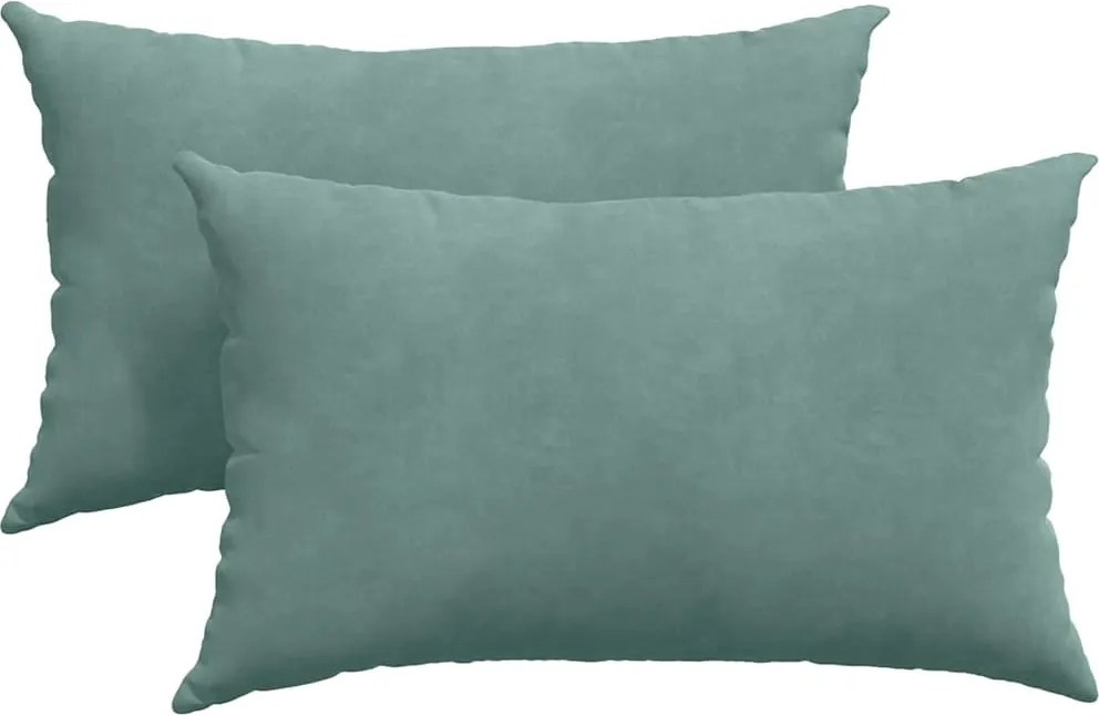 vidaXL Kanapé párnák 2 pcs Tengeri Zöld 50 x 30 cm Bársonyos szövet