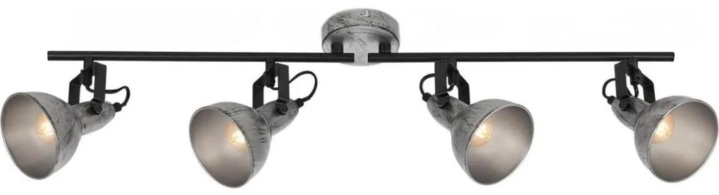 Briloner 2049-044 - Spotlámpa RETRO 4xE14/40W/230V szürke