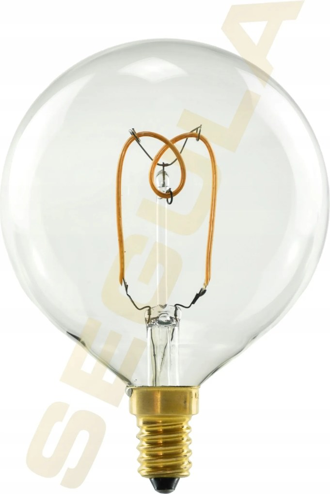Segula 50658 Led gömblámpa, 80 átlátszó, E14, 3,2 W (20 W) 190 Lm, 2200 K