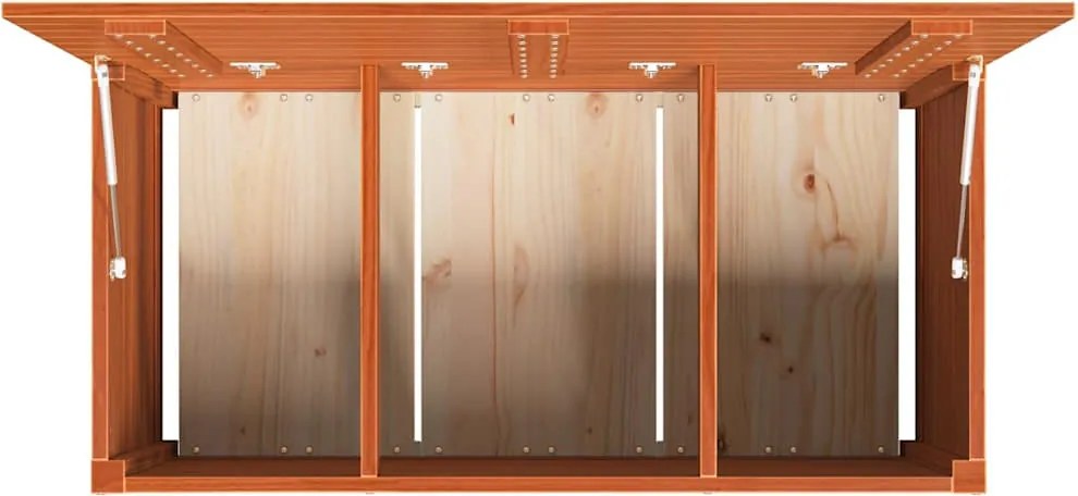 vidaXL Tároló Doboz Szerelt fa 101 x 50,5 x 46,5 cm Faggyú barna