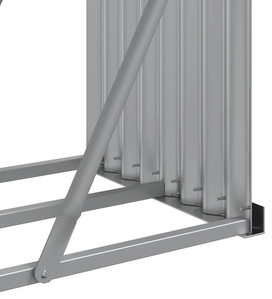 zöld horganyzott acél fatörzstartó 300 x 45 x 100 cm