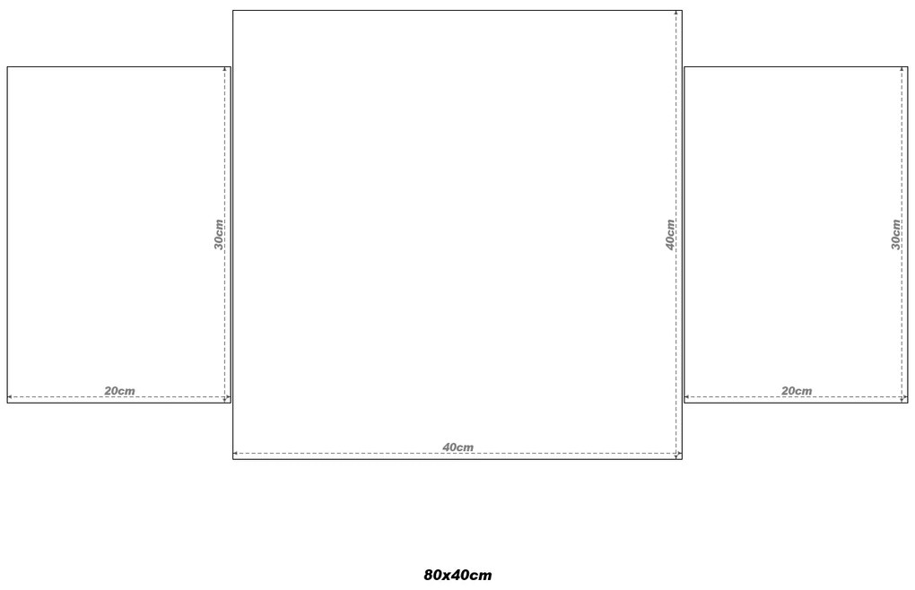 Gario Órás falikép Bambusz ér és kövek - 3 részes Méret: 90 x 30 cm