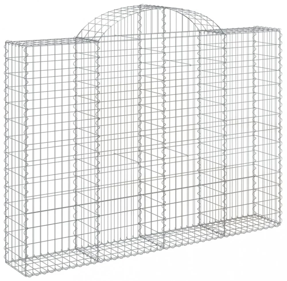 vidaXL 3 db íves horganyzott vas gabion kosár 200x30x140/160 cm