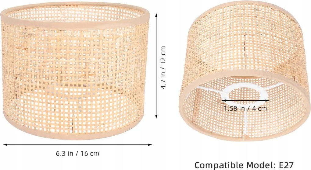 Kerek csillár lámpabúra 16x12cm Angoily khaki