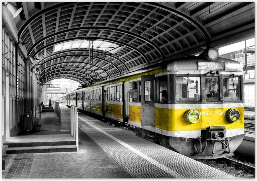 Poszterek 100x70 Sárga vonat