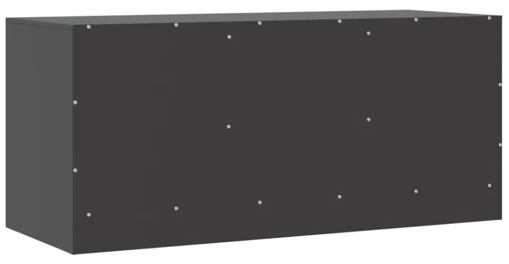 fekete acél TV-szekrény 99 x 39 x 44 cm