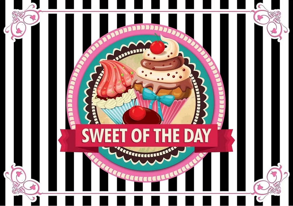 Sweet of the Day keksz fotótapéta édes dekoráció 368x254 +ragasztó