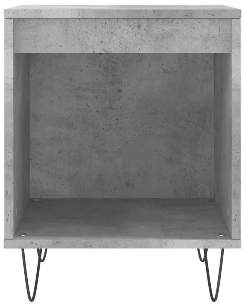 2 db betonszürke szerelt fa éjjeliszekrény 40 x 35 x 50 cm